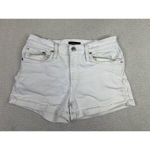 J Crew Denim Jean Shorts Womens 26 White Cutoff Raw Hem Stretch Casual Summer